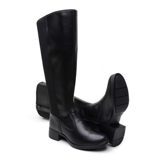 Bota Montaria Feminina Bota Cano Longo Plus Size Bico Redondo