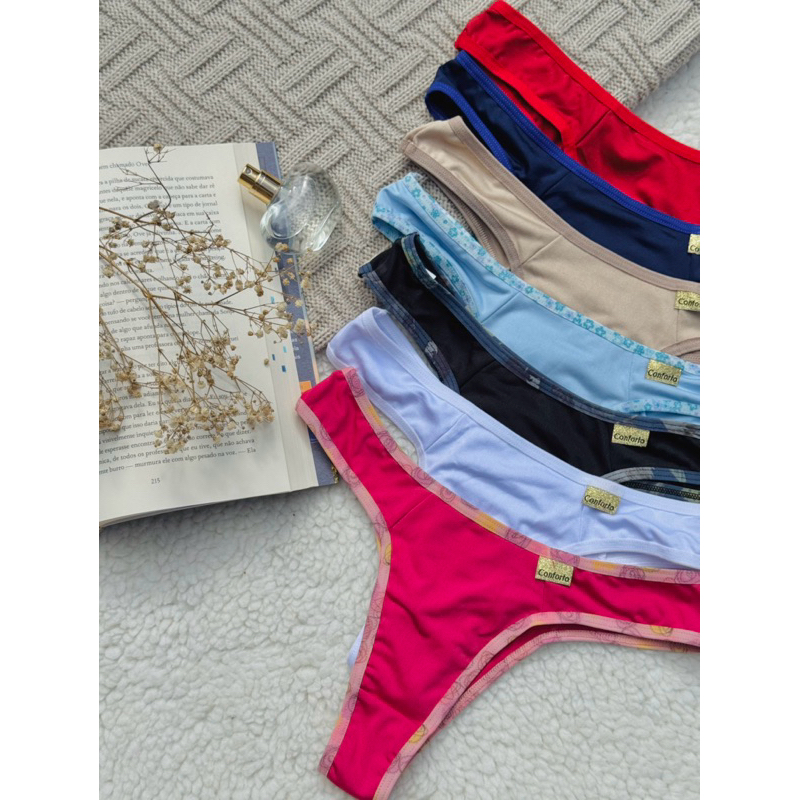 Kit 5 Tanga Mista Moda Íntima