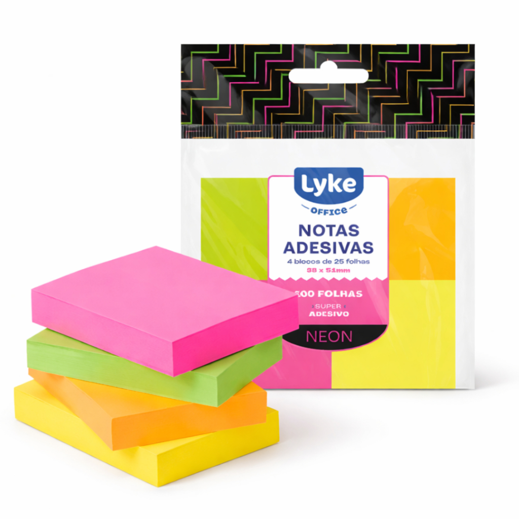 Bloco De Notas Neon Post Auto Adesivo 38x51mm Colorido It 400 Folhas em Oferta na Shopee