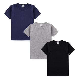 Kit 3 Camisas Manga Curta Juvenil Masculinas Tamanhos 10 12 14 16 em Oferta na Shopee