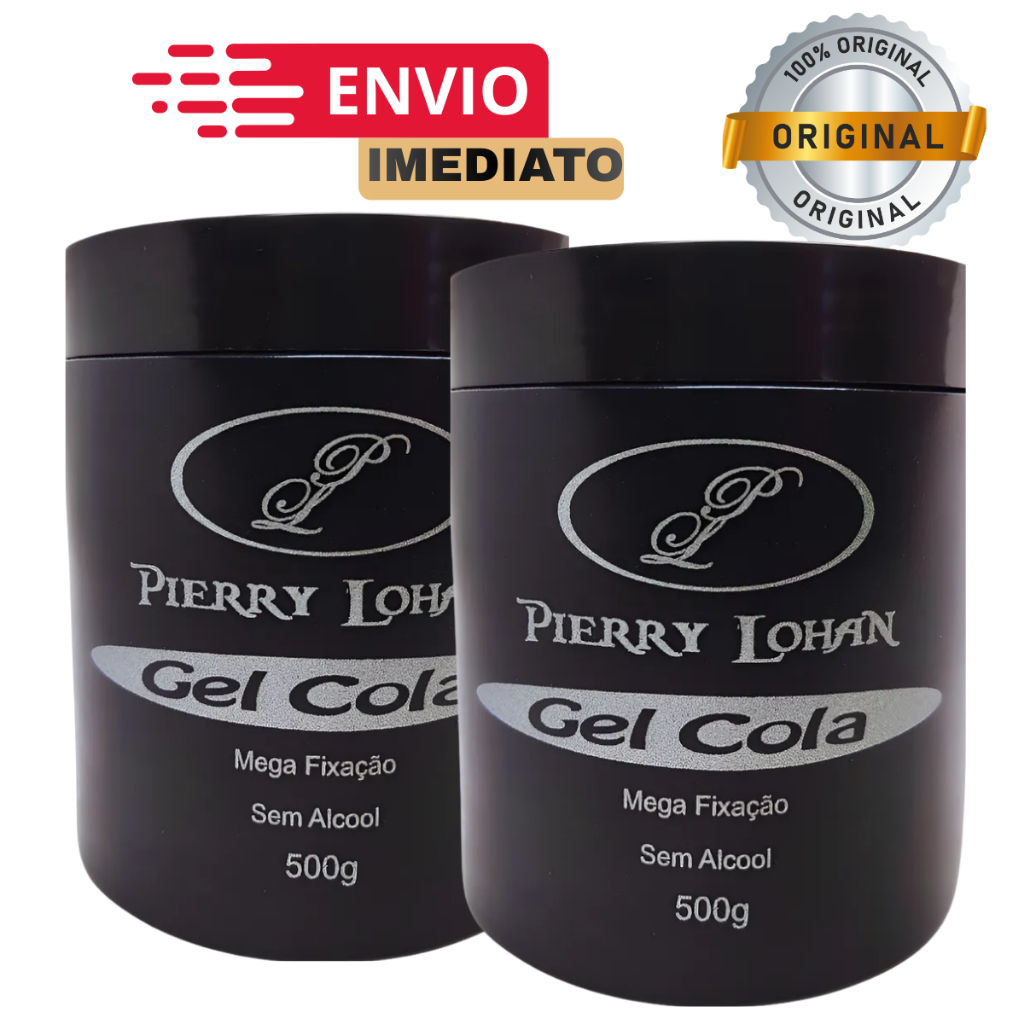 Kit 2 Gel Cola Pierry Lohan 500g Original Mega Fixação GEL Cola - Envio em 24 Horas