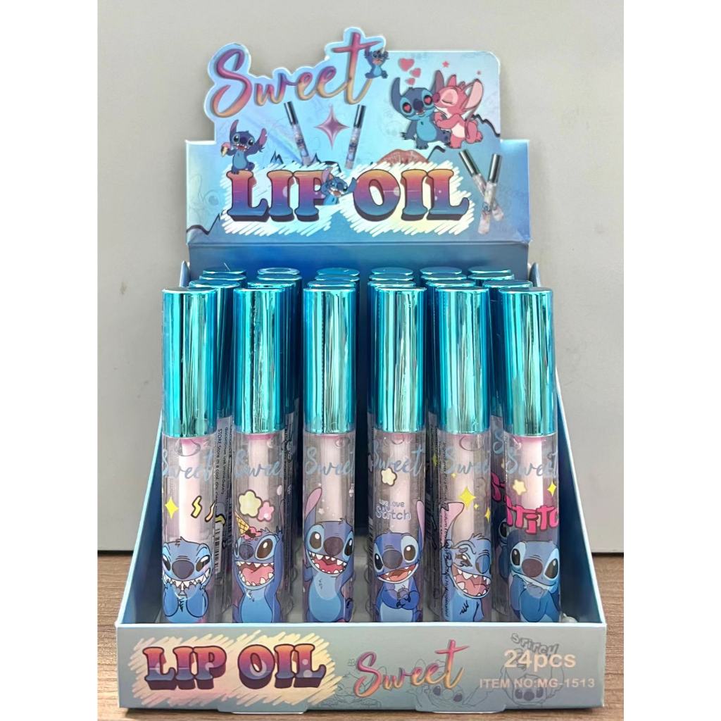 Kit com 3/6 Lip Gloss Da Hello Kitty / Stittch/ Curumi/Labubu/ Minnie MG em Oferta na Shopee