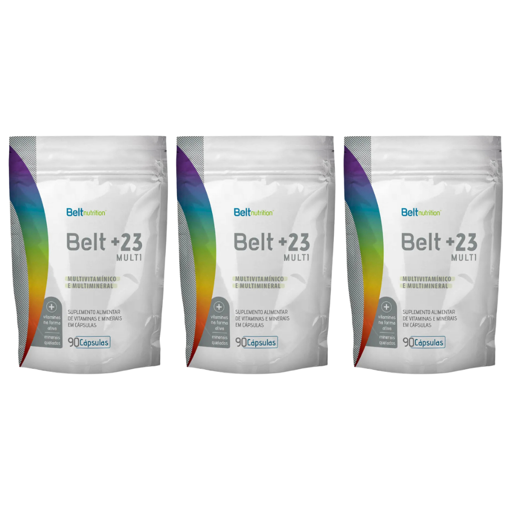 Kit 3 Belt +23 Max 90 caps Suplemento Vitaminas E Minerais em Oferta na Shopee