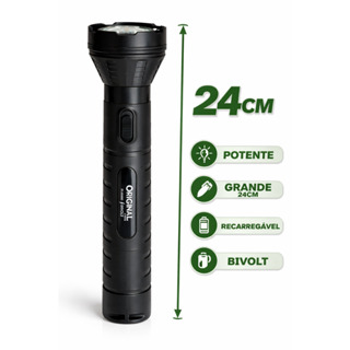 Lanterna Potente Bilvolt Led T9 Grande Bateria Recarregável Pesca Serviços Gerais Camping Esportes em Oferta na Shopee