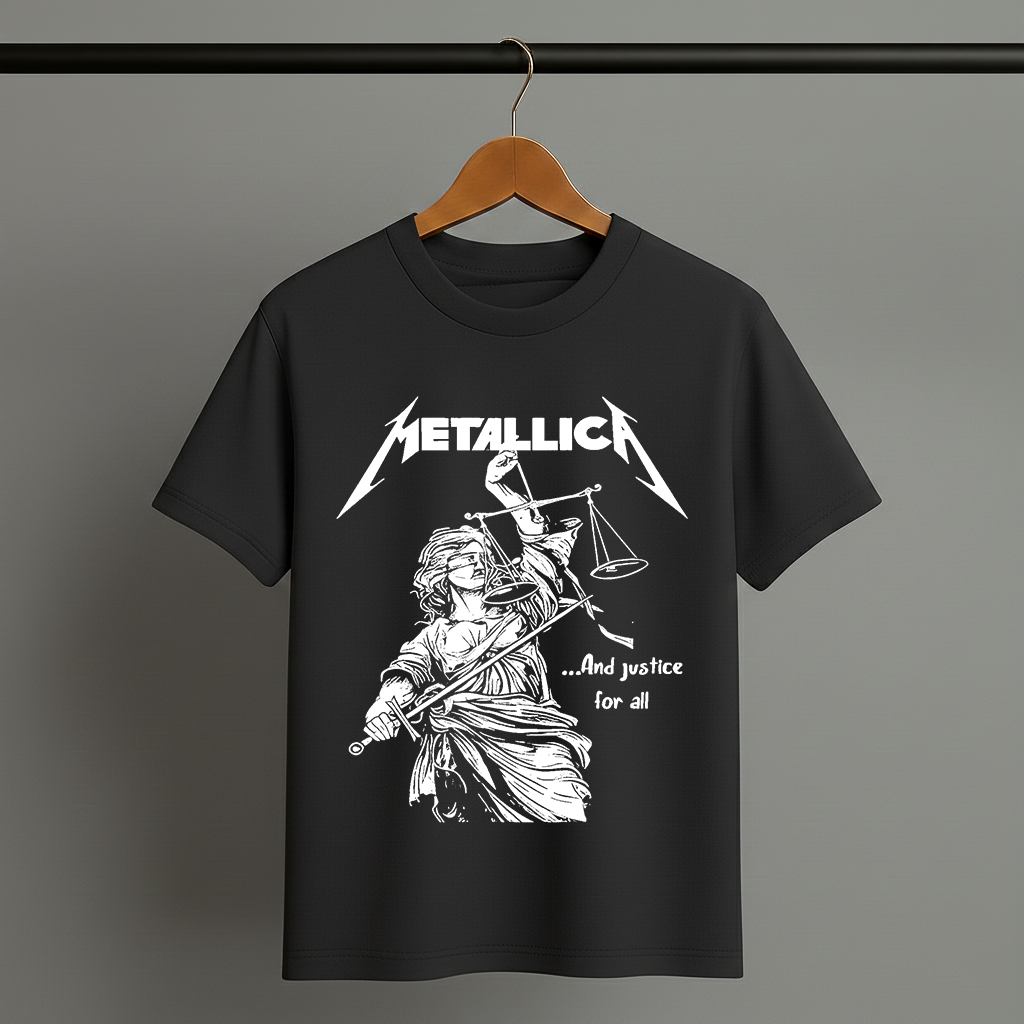Blusa Masculina Básica Metallica Banda Rock Heavy Metal Show Camiseta Manga Curta Lançamento