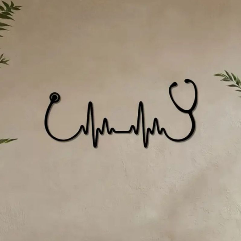 Quadro Decorativo Minimalista Estetoscópio Medicina Para Consultório Decoração Saúde