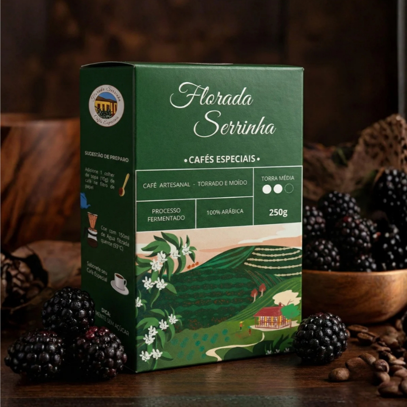 4 Cafés Especiais Fermentados -  83,5 pontos -  Café Florada Serrinha 250g