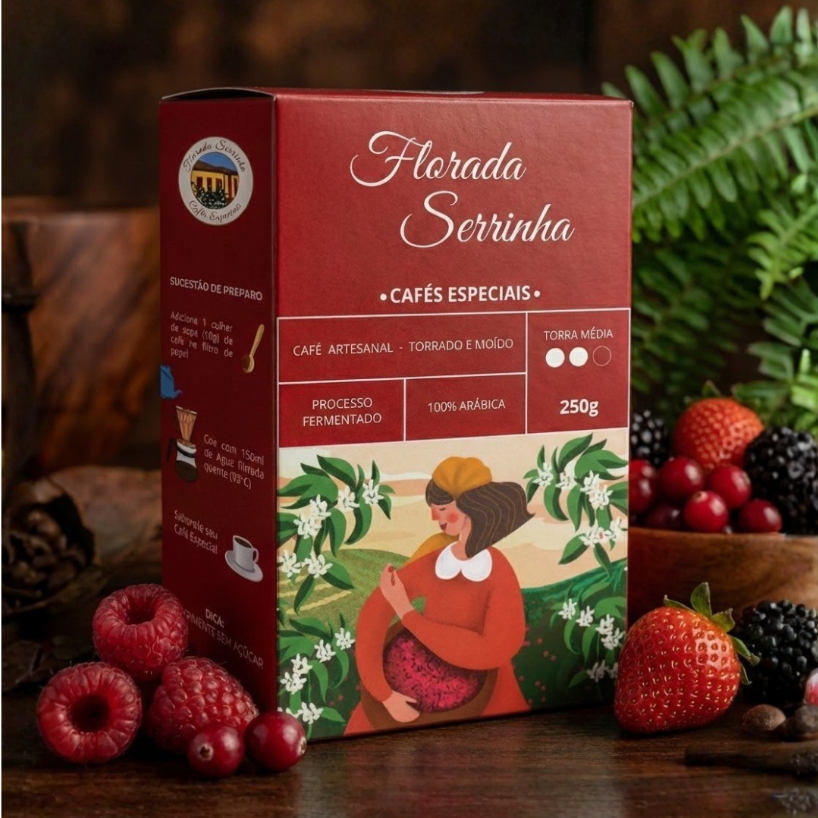 4 Cafés Especiais Naturais - 84,75 pontos - Café Florada Serrinha 250g
