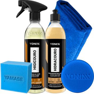 Kit Limpeza Hidratação Couro Vonixx Limpa e Hidrata Aplicador Vonixx em Oferta na Shopee