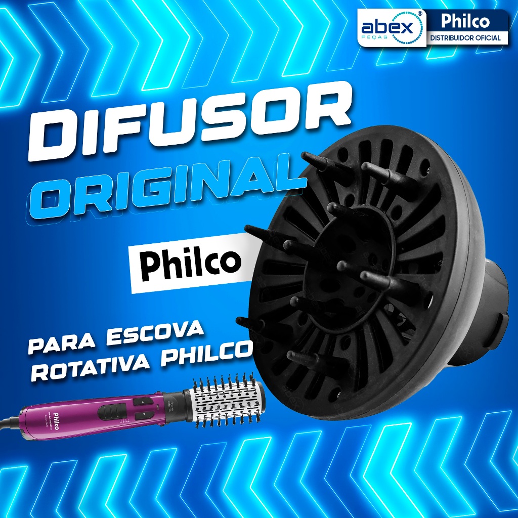 Difusor Definidor Cachos Escova Rotativa Philco Beauty Shine PEC04 PEC07R PEC05V PEC03R Original