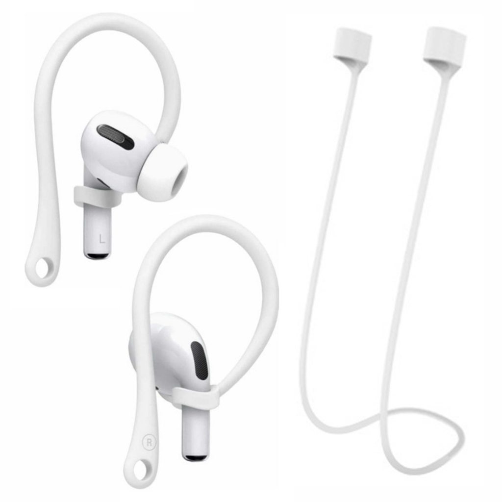 Kit Earhook + Strap Suporte Para AirPods 1 2 3 4 e Pro Segurar Proteger Fone em Oferta na Shopee