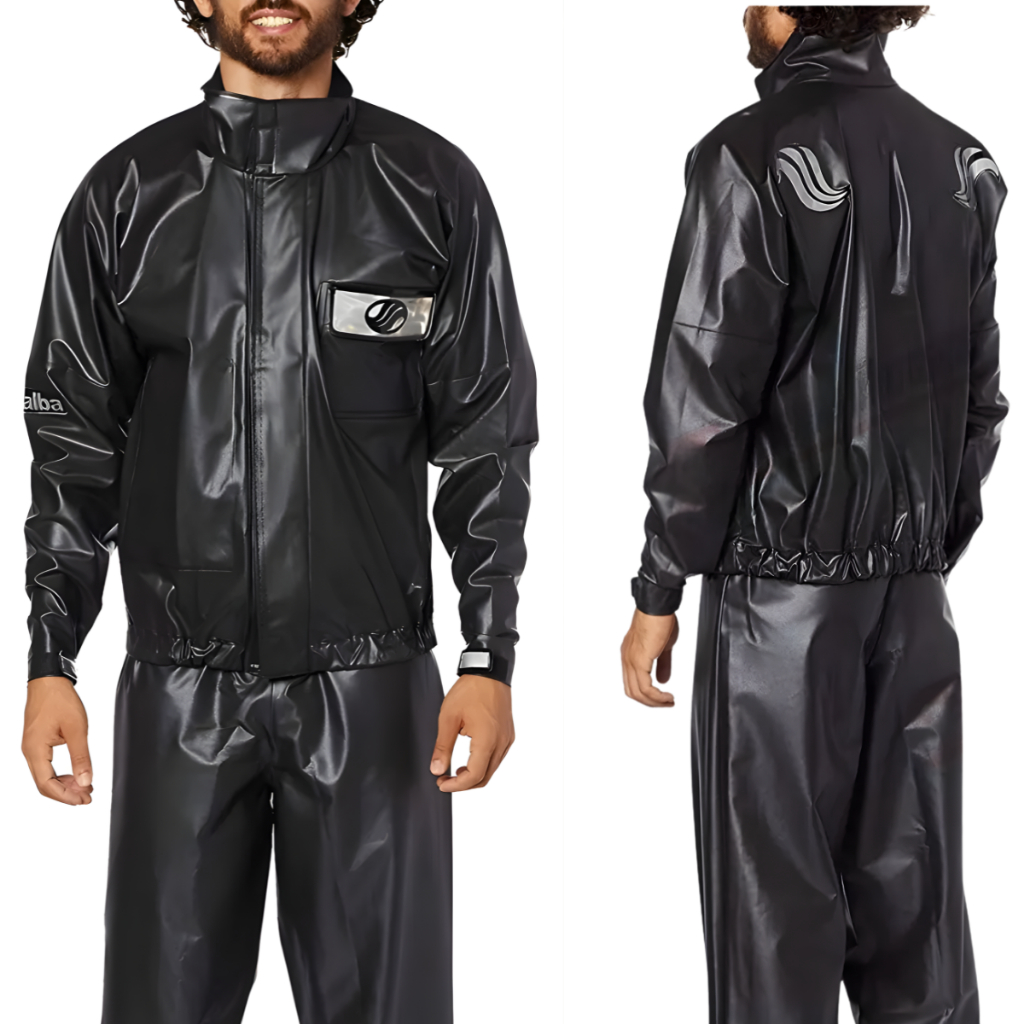 Capa De Chuva Moto Alba Europa Original-pronta Entrega Pvc Original Preta