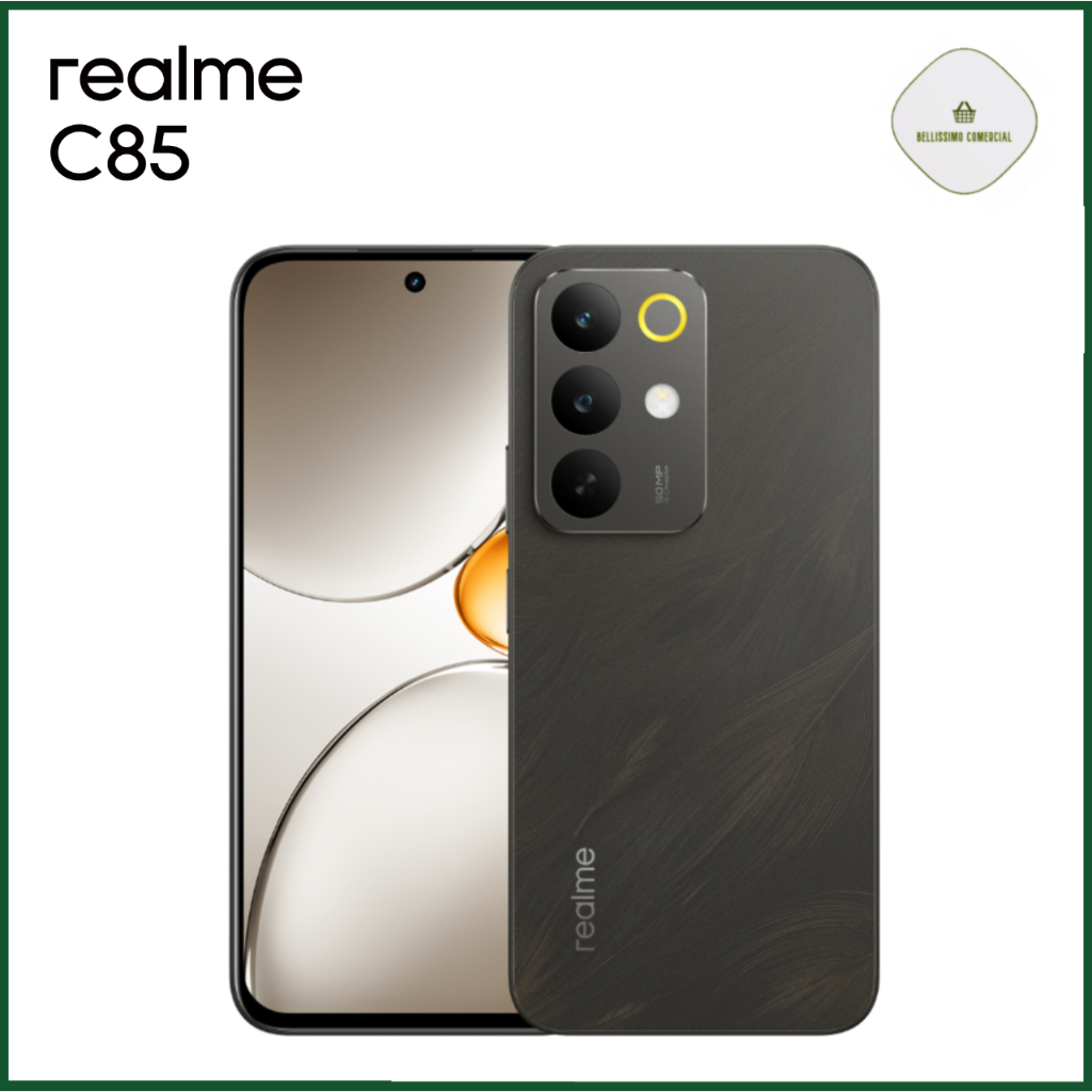 Kit Smartphone Realme C85 256gb 8GB Ram Dual Sim Nfc Tela 6.8" - Preto (anatel) + Película em Oferta na Shopee