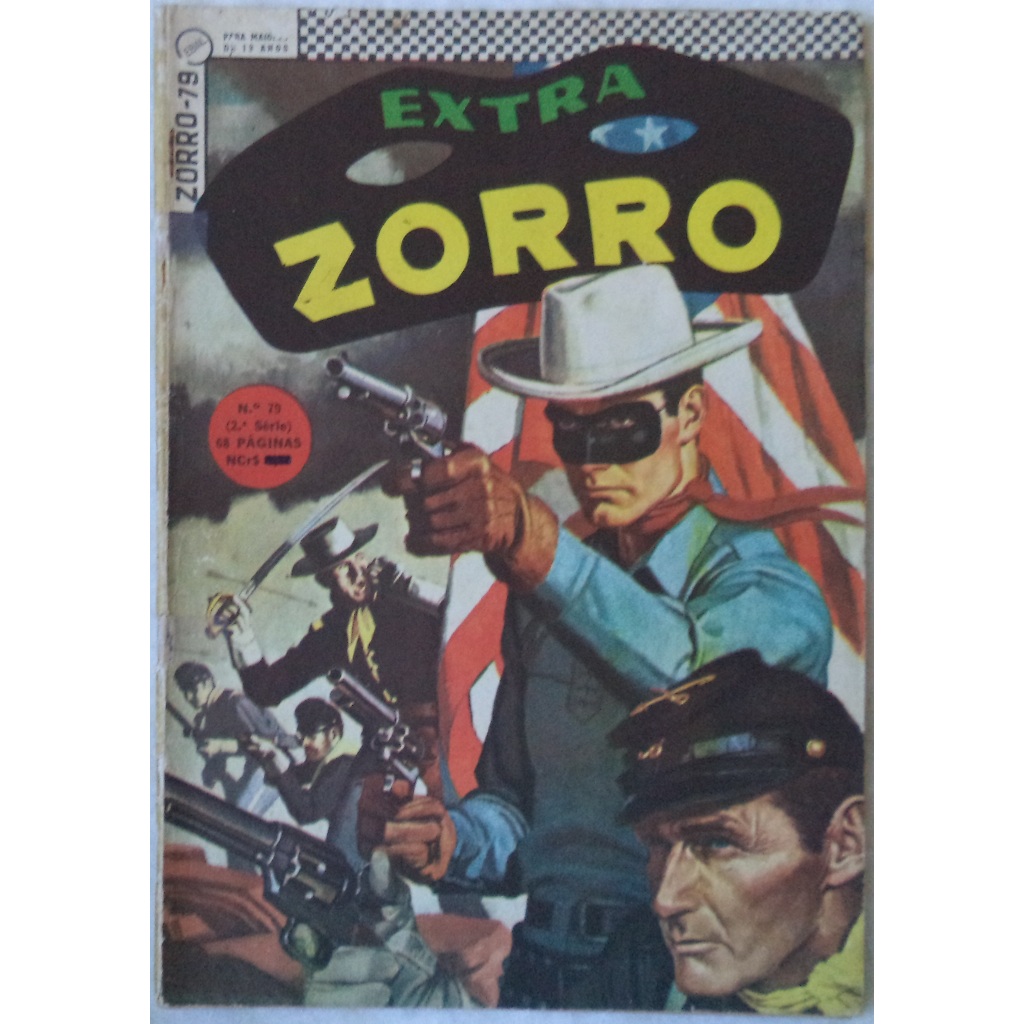 Hq/gibi Zorro Extra N° 79 Ano 1968 Gibi Original da Época Ebal
