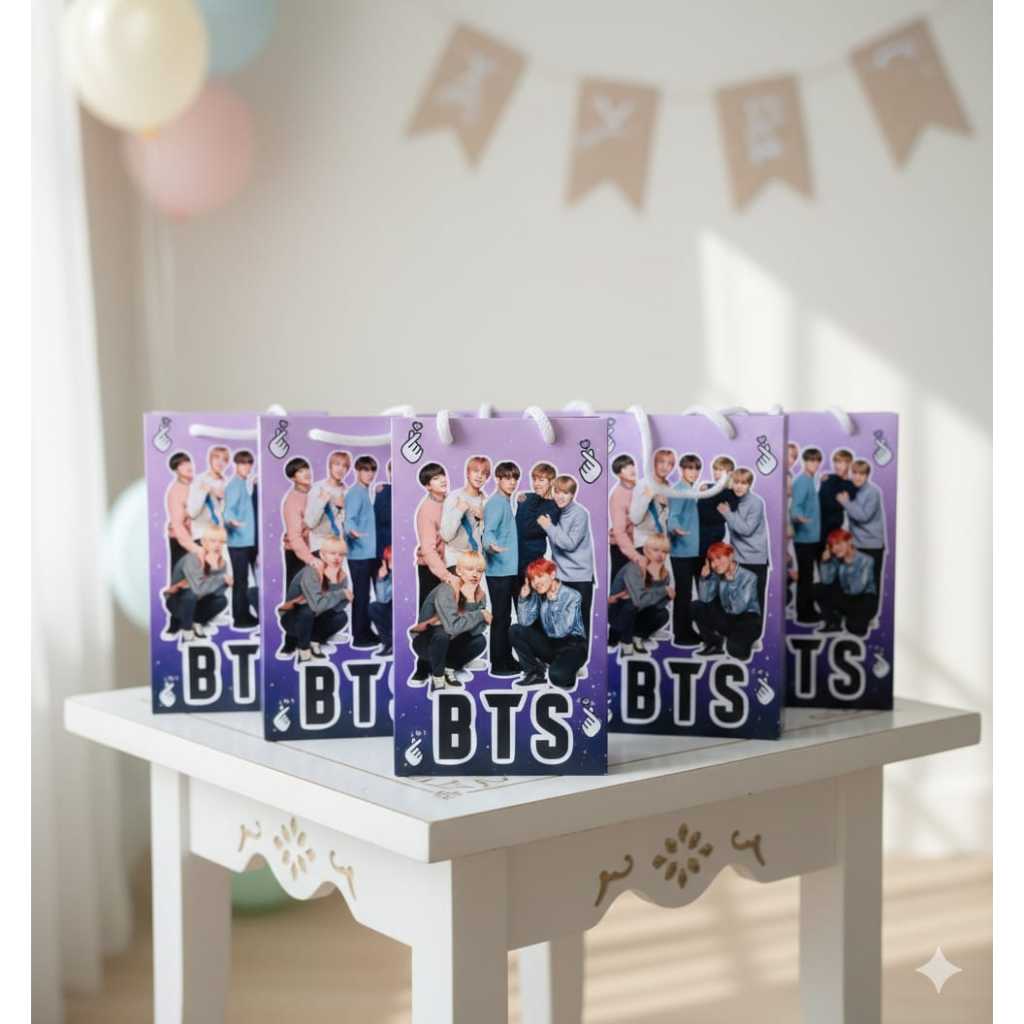 Envio imediato - Sacolinhas Personalizadas Fazemos todos os temas BTS - Lembrancinha| Pegue e monte