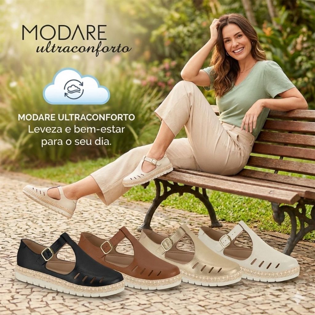 Sapatilha Feminina Modare Casual Fivela Confortável Macia Elegente Moda Tendência Original em Oferta na Shopee