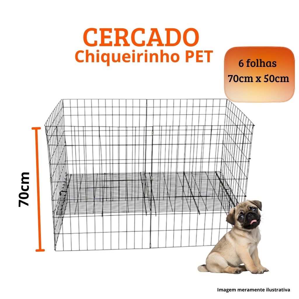 Cercado Chiqueiro  Para Filhotes e Cachorro de Pequeno e Medio Porte 100 cm x 50 cm x73 cm