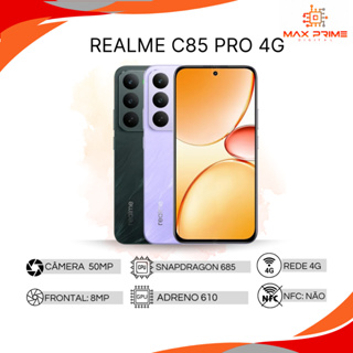 Realme C85 Pro 4G, 256GB + 8GB RAM, Processador Snapdragon™ 685, Câmera 50MP, Bateria 7000mAh Versão Global em Oferta na Shopee