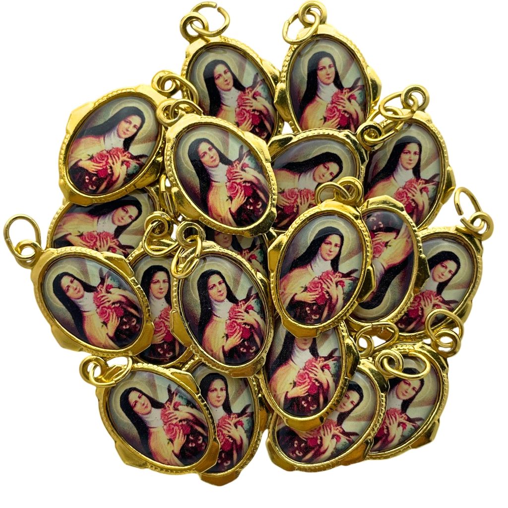 50 Unidades Medalhinha Santa Teresinha - Medalha em Oferta na Shopee