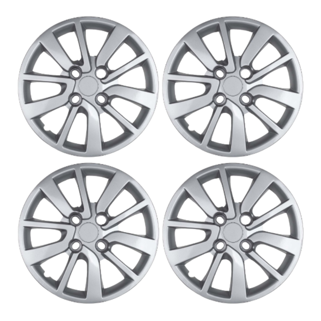 Jogo 4 Calota Renault Logan Sandero Aro 15 2014 2016 2018 2020 Antiperda Prata Emblemas em Oferta na Shopee