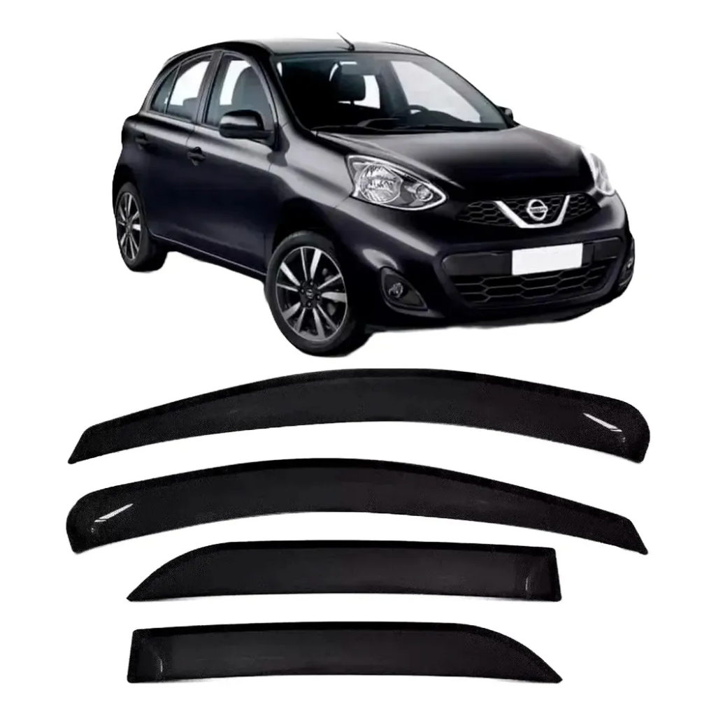 Calha de Chuva Defletor Nissan March 2011 a 2021 4 Portas