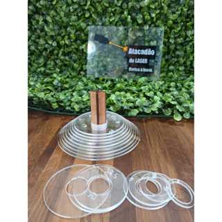 Kit Gabarito de corte Circular de 2,5cm até 10cm Acrilico 2mm - com brinde em Oferta na Shopee