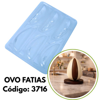 Forma para Chocolate  Ovo Fatias BWB 3716 - Forma SP Especial 3 Partes - Lançamento Páscoa 2026 em Oferta na Shopee