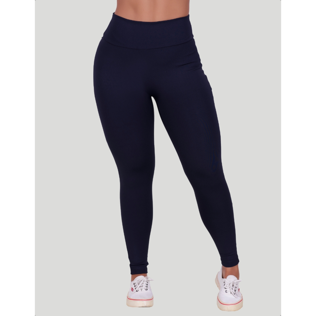 Calça Legging Academia Feminina Fitness Leg Sem Costura Zero Transparência Cintura Alta Poliamida