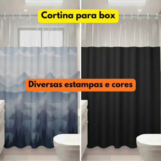 Cortina De Box Banheiro Resistente Estampadas Lisas Cortina De Banheiro Pvc Antimofo Forte Impermeável em Oferta na Shopee