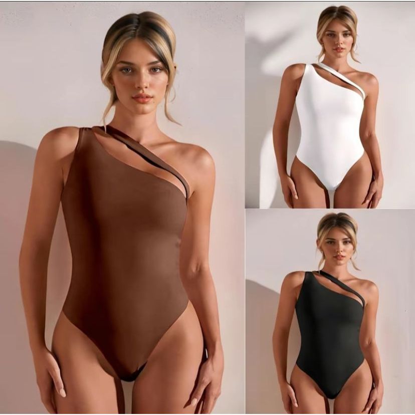 Body Suplex Feminina Mula Manca Regata Com Forro Dobro Interno Um Ombro Tecido Grosso