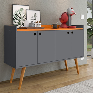 Aparador Buffet Organizador Cozinha Sala Cantinho Do Café Retrô 4 Portas Dallas em Oferta na Shopee