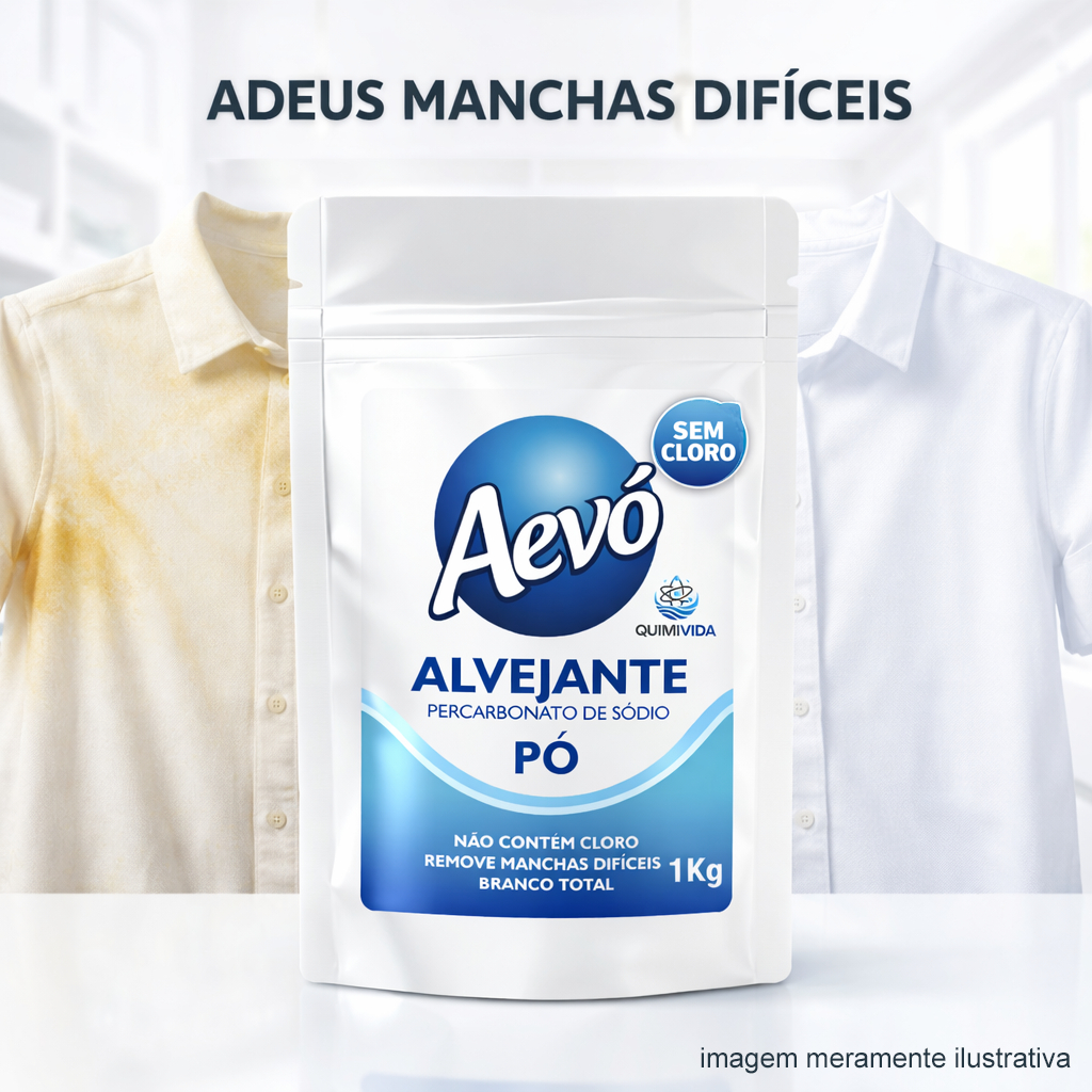 Percarbonato de sódio para limpeza em geral, clareador de roupas - 1kg - Aevó em Oferta na Shopee