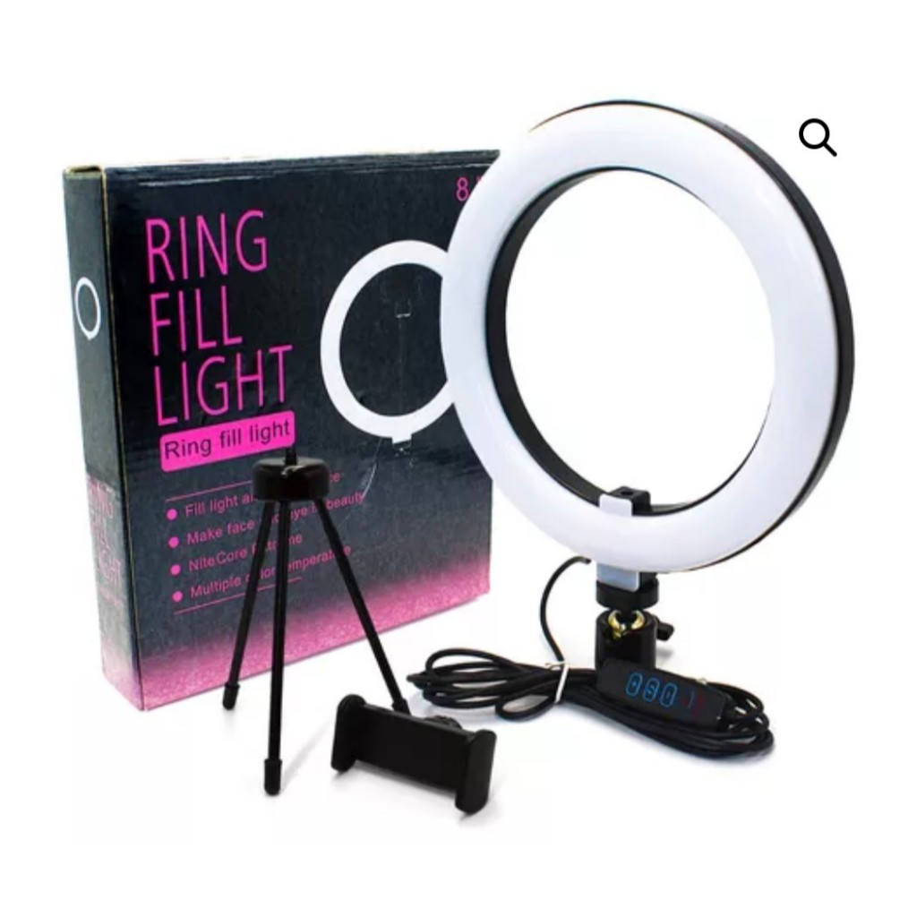Ring Light 6" Polegadas 3 Tons de Iluminação Acompanha Tripé de Mesa