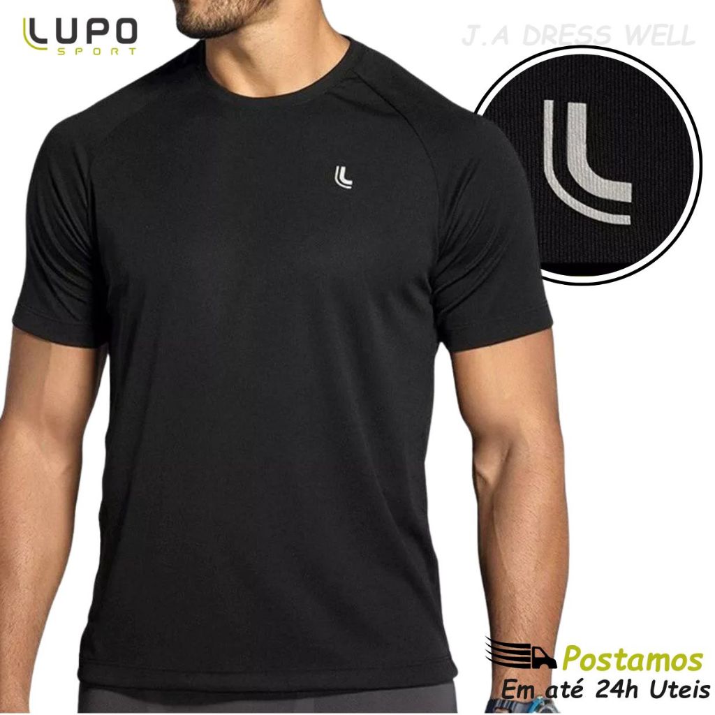 Camiseta Esportiva Lupo Básica Masculina Academia Dry Macia Camisa Confortável