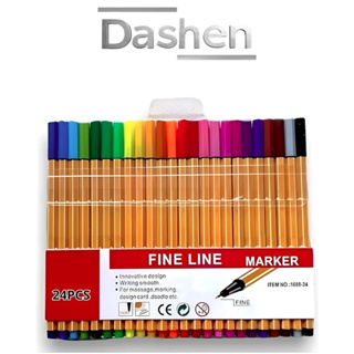 Kit 24 Canetas Fine Line 0.4mm Coloridas Ponta Fina P/ Lettering Resumos Papelaria Bullet Journal em Oferta na Shopee