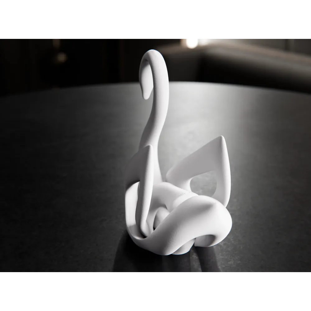 Escultura minimalista Cisne/decoração moderna/design minimalista/decoração com animais/decoração de mesa/estante