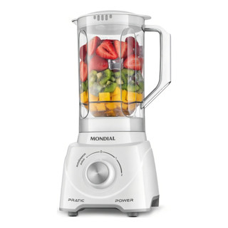 Liquidificador Pratic Power Mondial 550W L-97-W Branco – Potente, versátil e ideal para o dia a dia.