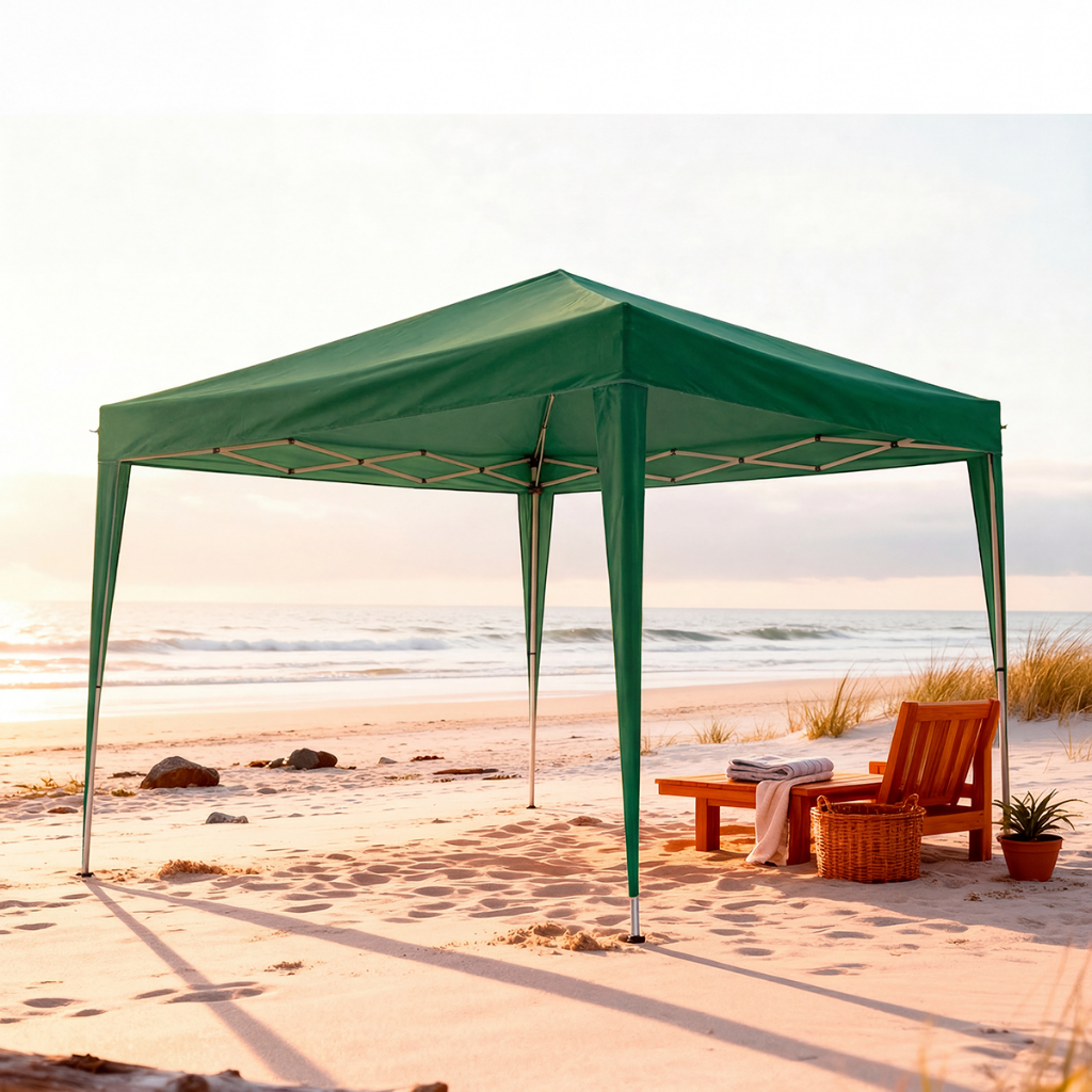 Tenda Gazebo 3x3 Barraca Praia 50 Uv Sanfonada A Prova D'água
