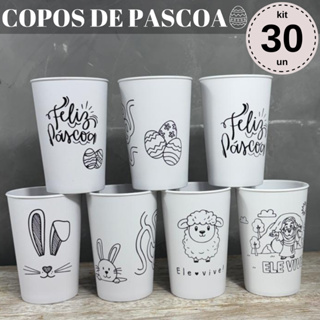 Kit 30 Copos Lembrança Festa Páscoa Lembrancinha Escola de Páscoa Lembrança de Páscoa Evangelica. em Oferta na Shopee
