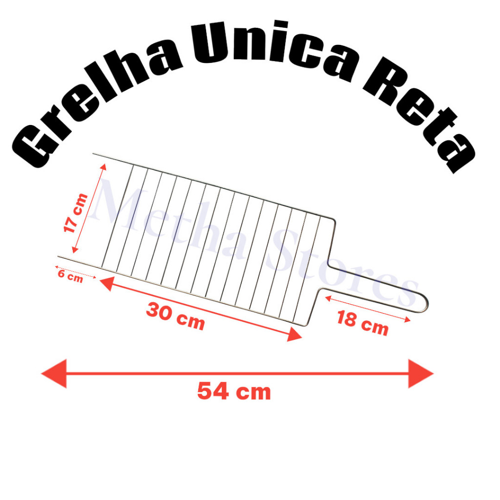 Grelha Unica Feita aço resitente Churrasqueira Assar Carne Peixe Frango Linguica legumes e outros — imagem 2 de 2