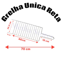 Grelha Unica Feita aço resitente Churrasqueira Assar Carne Peixe Frango Linguica legumes e outros