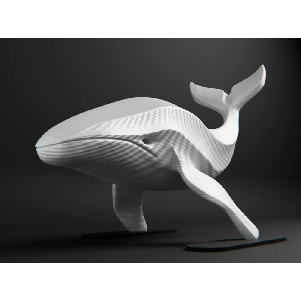 Escultura minimalista Baleia/decoração moderna/design minimalista/decoração com animais/decoração de mesa/estante