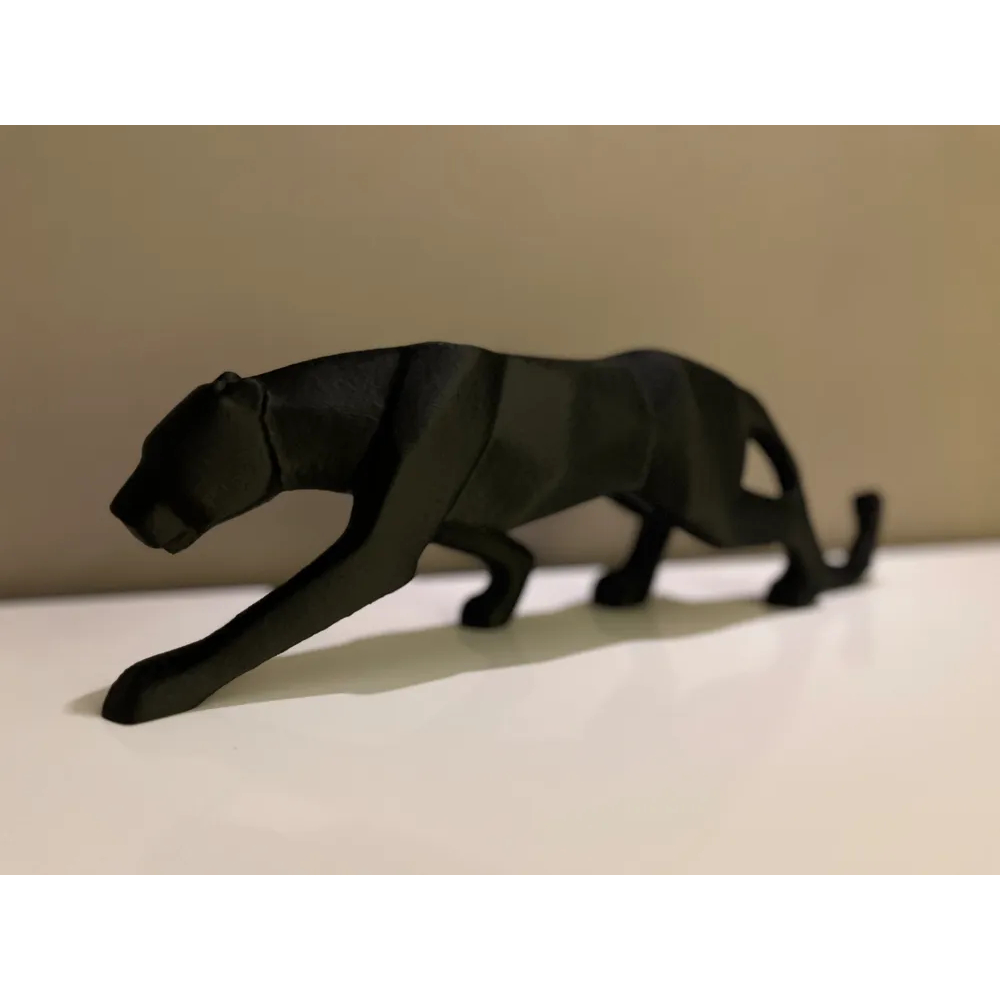 Escultura minimalista Pantera/decoração moderna/design minimalista/decoração com animais/decoração de mesa/estante