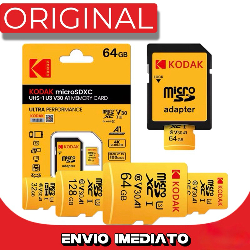 CARTÃO DE MEMORIA KODAK 32/64 GB TODOS ORIGINAL! (CAPACIDADE100% DO PROMETIDO) COMPATIVEL COM CAMERAS DE SEGURANCA