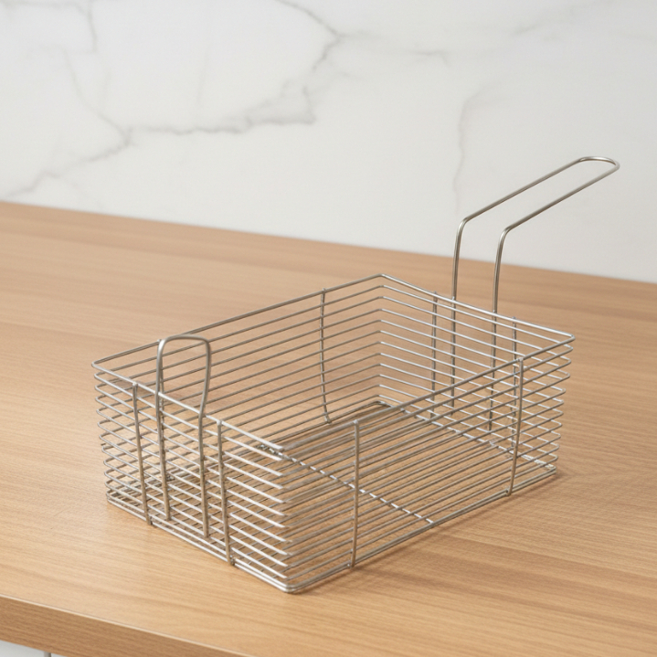 Cesto para Frituras Zincado- Compatível para Fritadeiras Profissional.