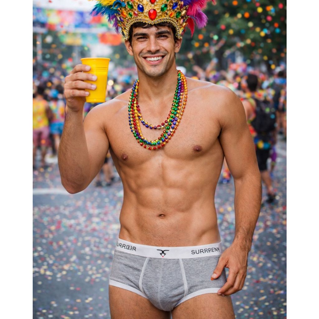 CUECA 85% ALGODÃO/traje de banho/coleção VERÃO 2026/roupa íntima masculina para dormir/cosplay parada pride orgulho gay