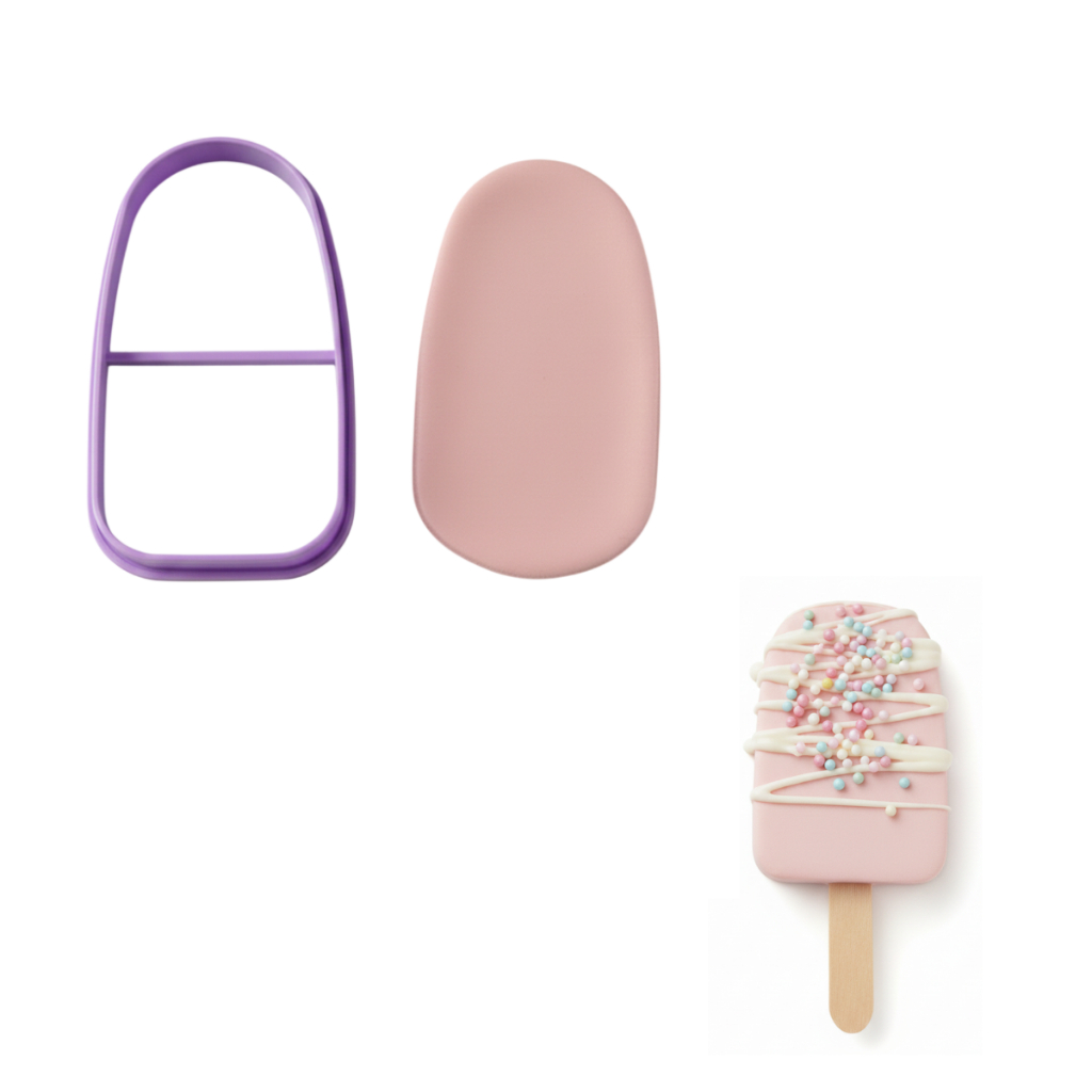 Cortador Popsicle 9cmx4,5cm Forma G - Massas, Picolé, Pirulito Confeitaria e Pasta Americana