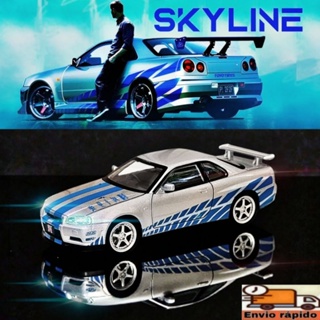 Miniatura de Ferro Velozes e furiosos GTR R34 Skyline Diecast Coleção em Oferta na Shopee