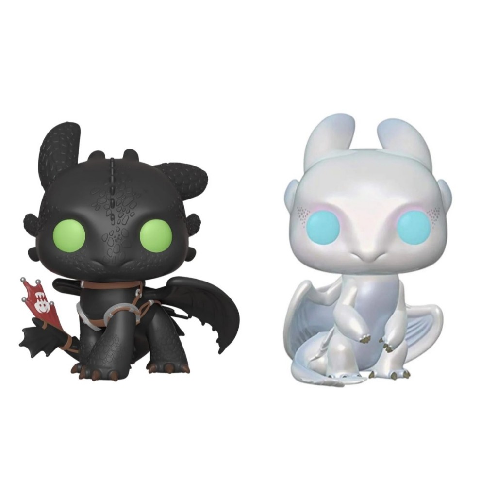 Bonecos Colecionáveis Como Treinar o Seu Dragão - Banguela e Fúria da Luz. em Oferta na Shopee