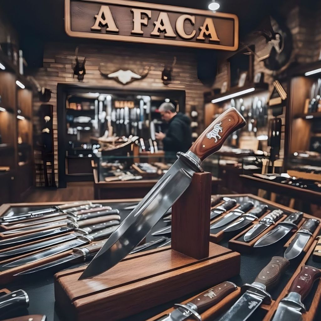 Faca Luxo Churrasco Full Tang Tigre PERSONALIZADA Cabo Madeira Churras King Cutelaria Artesanal